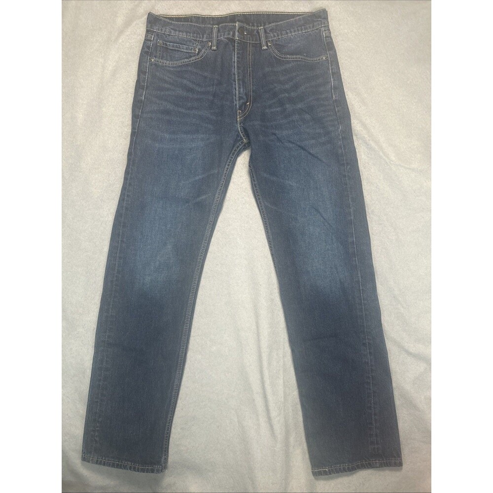 Levis Jeans Mens 36x34 505 Regular Fit Medium Wash Denim